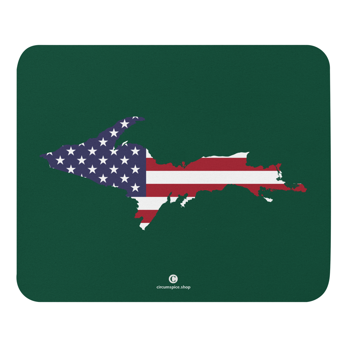 Michigan Upper Peninsula Mousepad (w/ UP Outline) | Superior Green