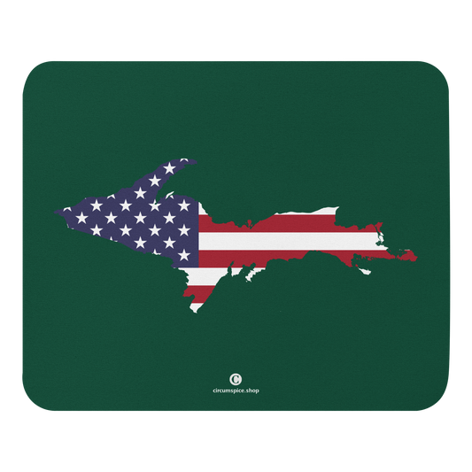 Michigan Upper Peninsula Mousepad (w/ UP Outline) | Superior Green