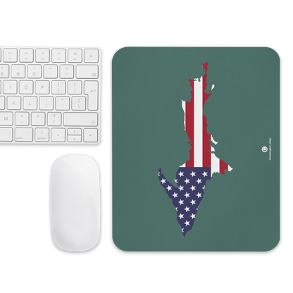 Michigan Upper Peninsula Mousepad (w/ UP Outline) | Copper Green