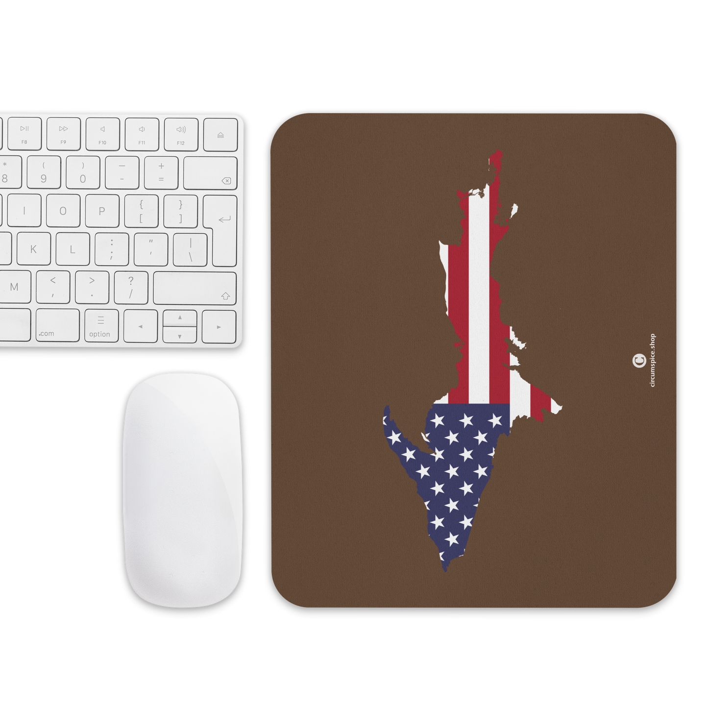 Michigan Upper Peninsula Mousepad (w/ UP Outline) | Coffee Color