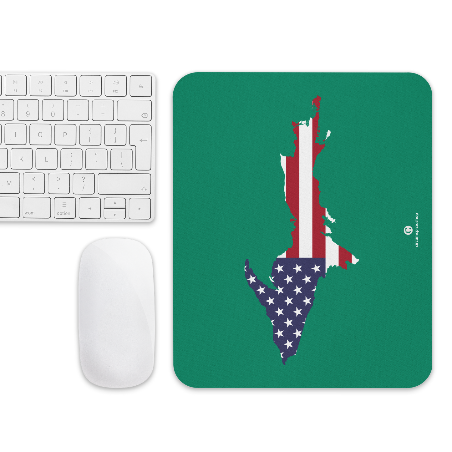 Michigan Upper Peninsula Mousepad (w/ UP Outline) | Emerald Green