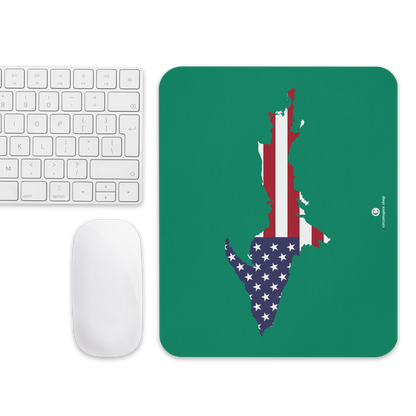 Michigan Upper Peninsula Mousepad (w/ UP Outline) | Emerald Green