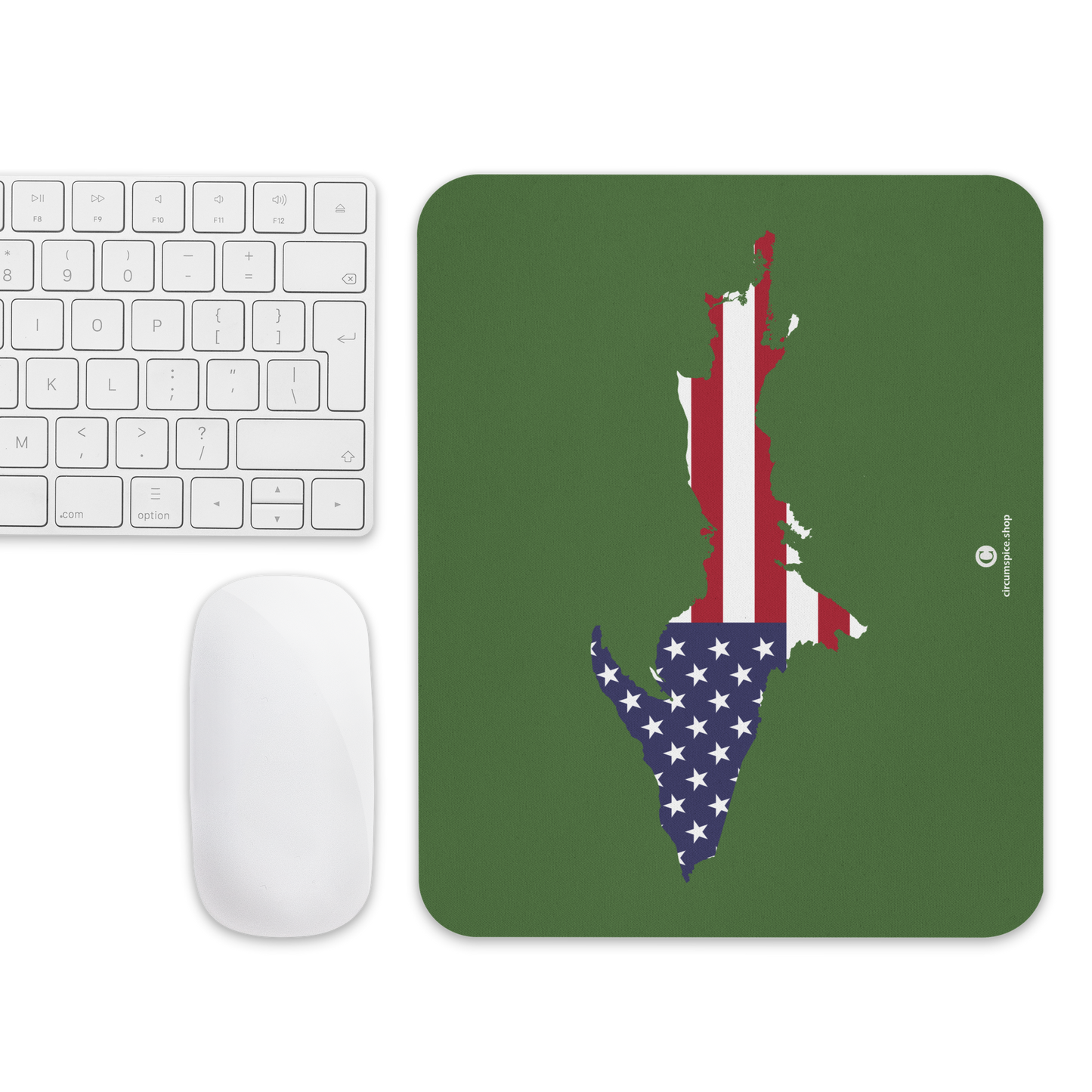 Michigan Upper Peninsula Mousepad (w/ UP Outline) | Pine Green