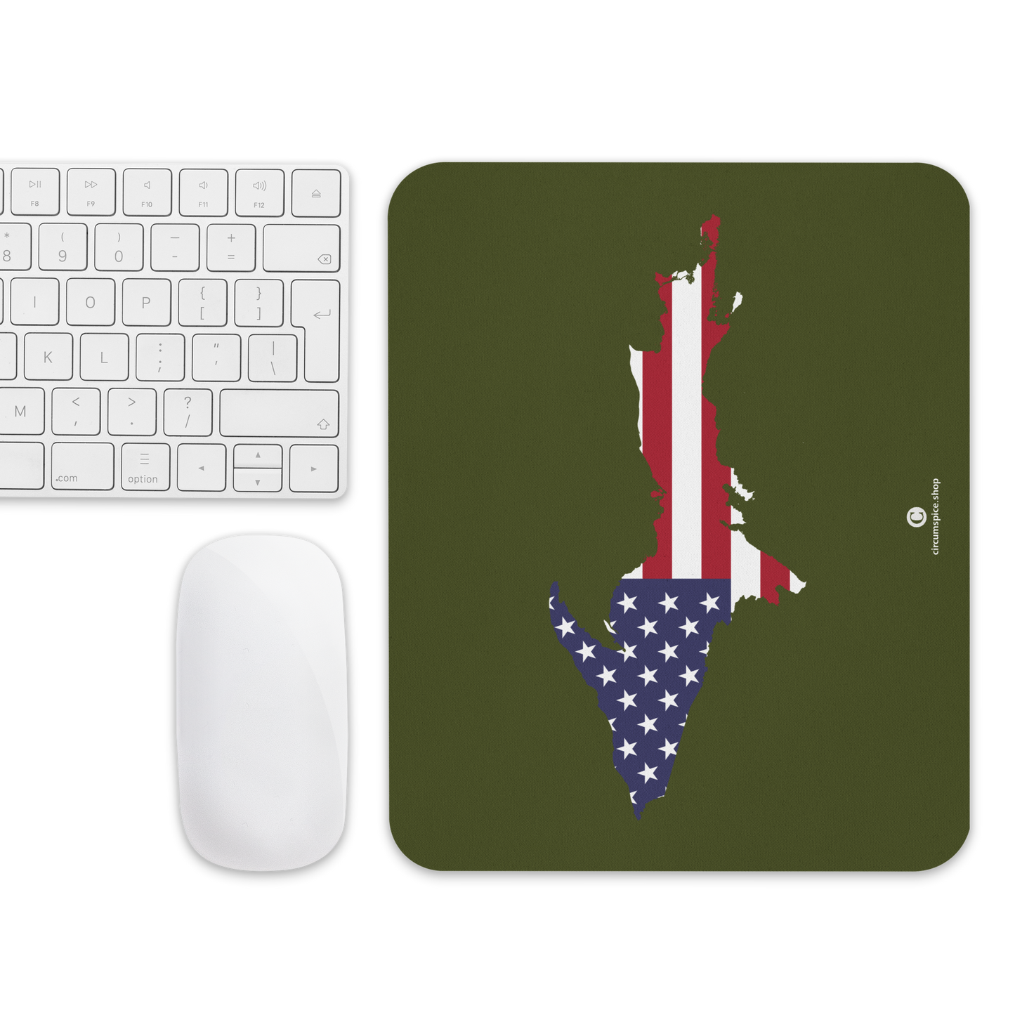 Michigan Upper Peninsula Mousepad (w/ UP Outline) | Army Green