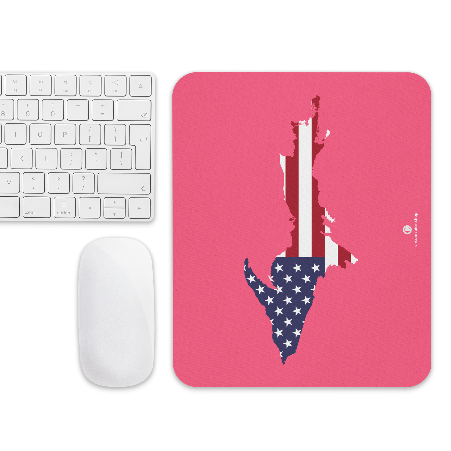 Michigan Upper Peninsula Mousepad (w/ UP Outline) | Rhodochrosite Pink