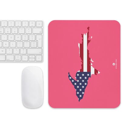 Michigan Upper Peninsula Mousepad (w/ UP Outline) | Rhodochrosite Pink