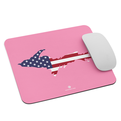 Michigan Upper Peninsula Mousepad (w/ UP Outline) | '67 Caddie Pink