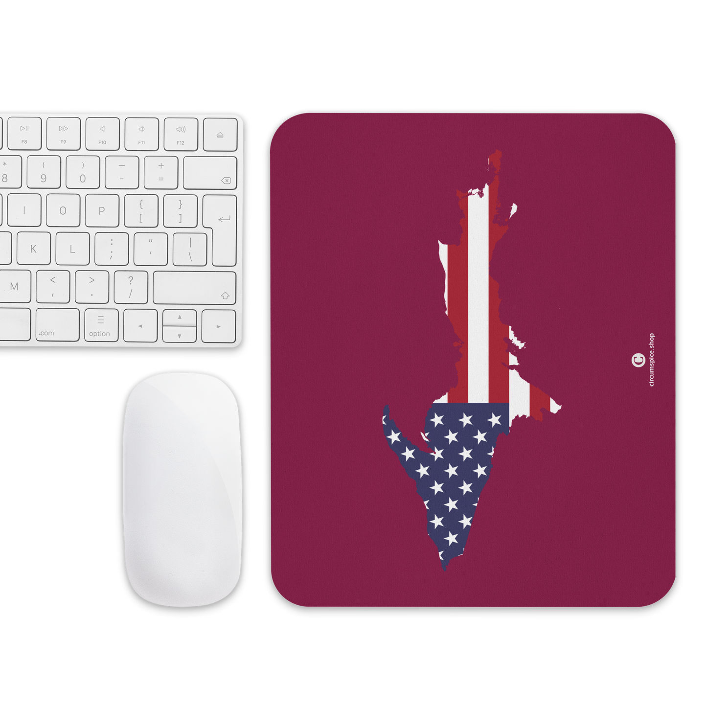 Michigan Upper Peninsula Mousepad (w/ UP Outline) | Ruby Red