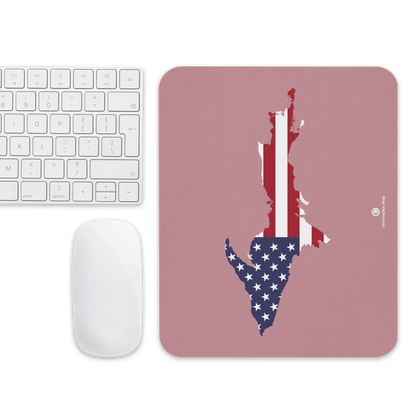 Michigan Upper Peninsula Mousepad (w/ UP Outline) | Cherry Blossom Pink