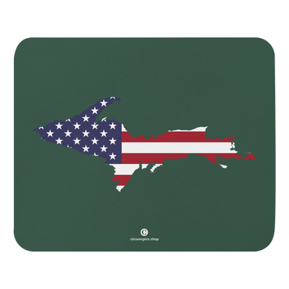 Michigan Upper Peninsula Mousepad (w/ UP Outline) | Ginger Ale Green