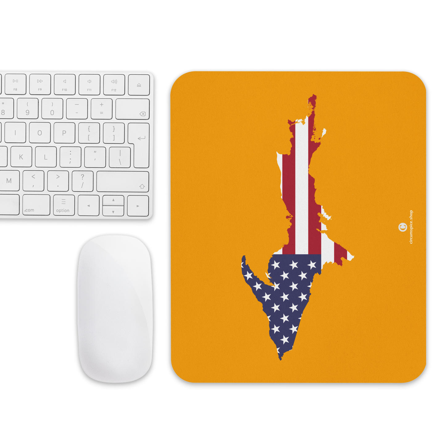 Michigan Upper Peninsula Mousepad (w/ UP Outline) | Birch Leaf Orange