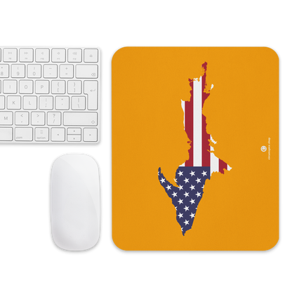 Michigan Upper Peninsula Mousepad (w/ UP Outline) | Birch Leaf Orange