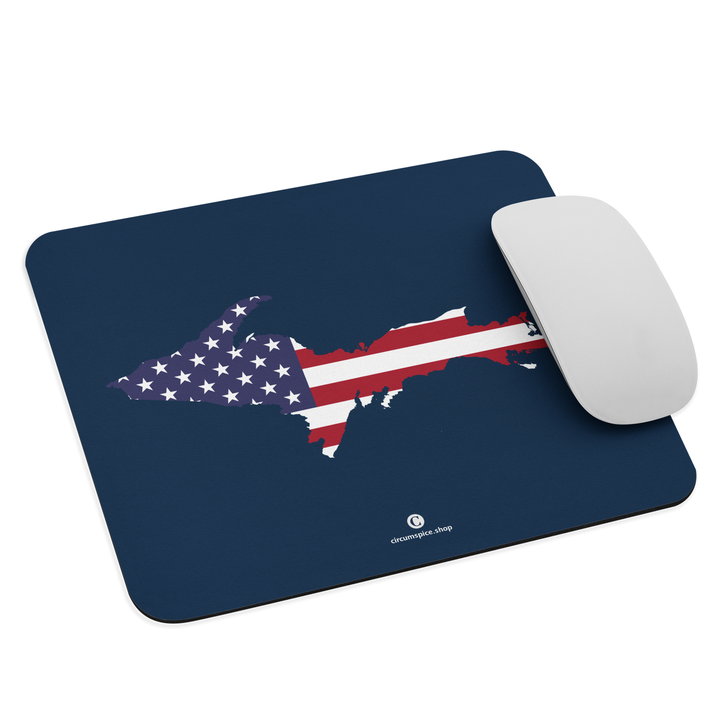Michigan Upper Peninsula Mousepad (w/ UP Outline) | Navy
