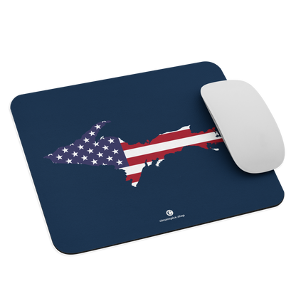 Michigan Upper Peninsula Mousepad (w/ UP Outline) | Navy