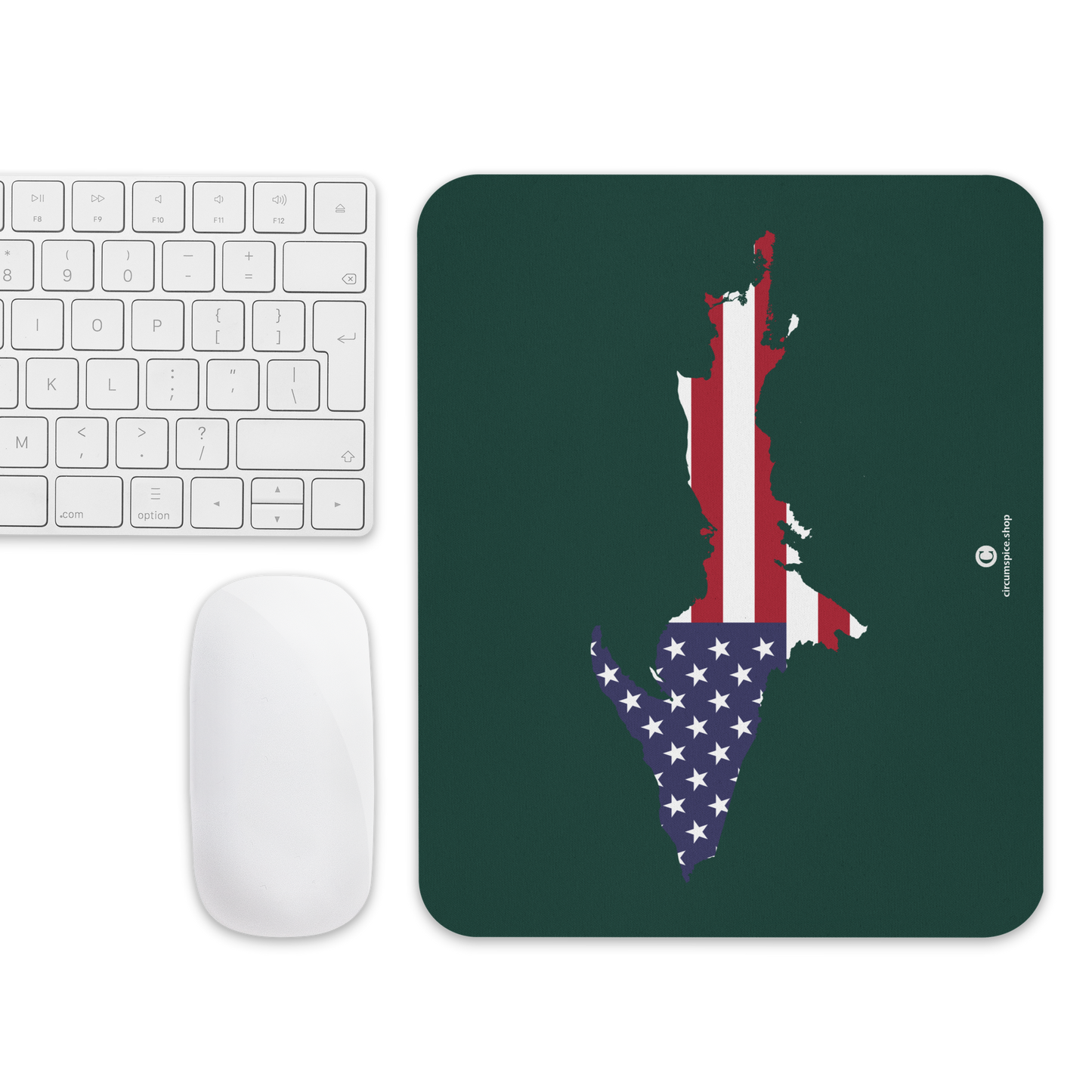 Michigan Upper Peninsula Mousepad (w/ UP Outline) | Laconic Green