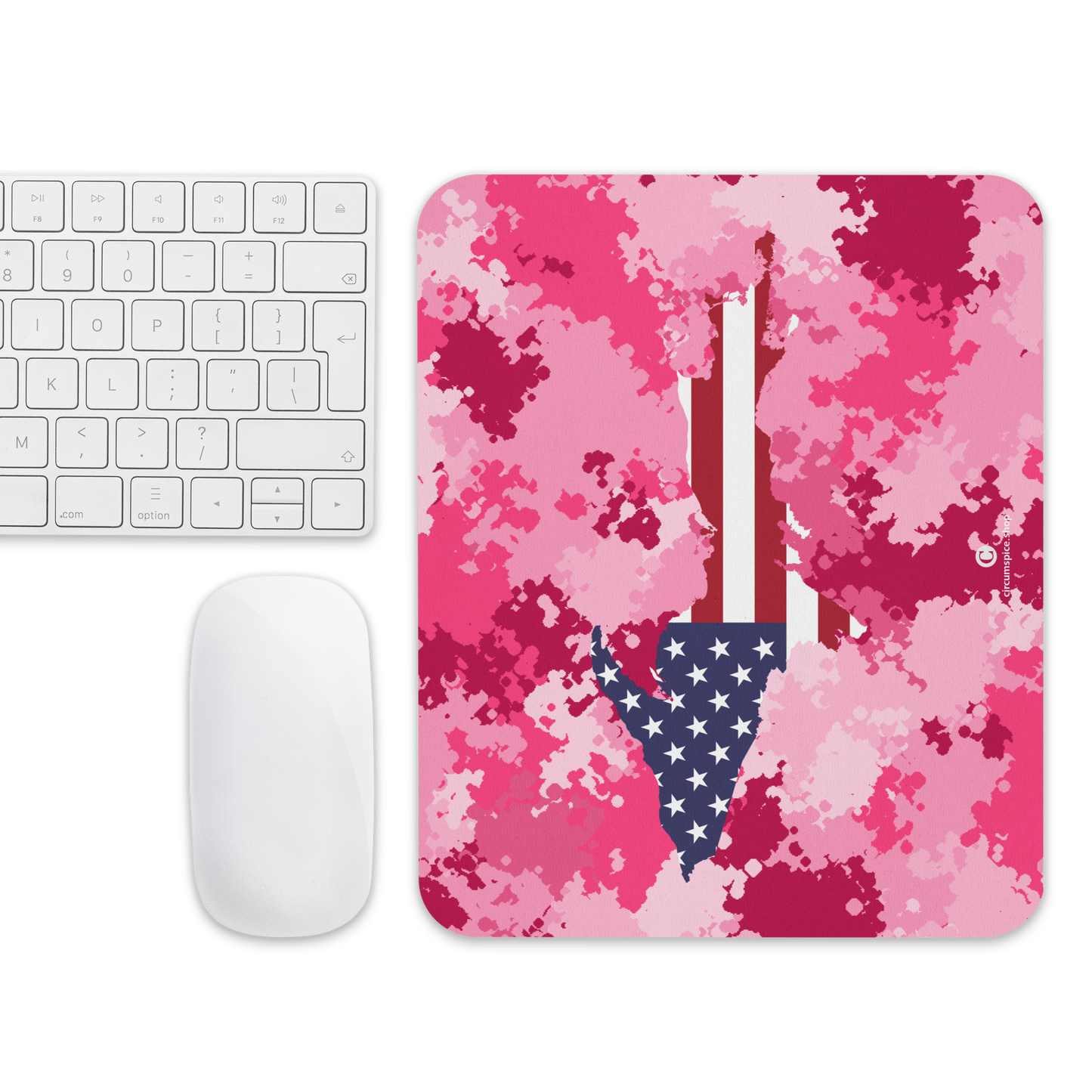 Michigan Upper Peninsula Mousepad (w/ UP Outline) | Pink Camo