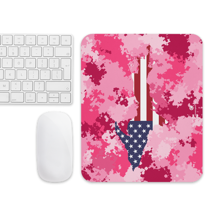 Michigan Upper Peninsula Mousepad (w/ UP Outline) | Pink Camo