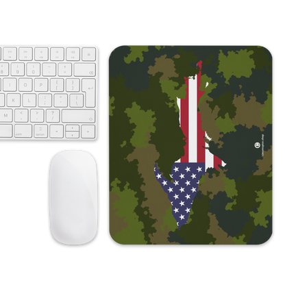 Michigan Upper Peninsula Mousepad (w/ UP Outline) | Woodland Camo