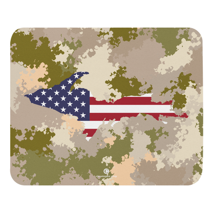 Michigan Upper Peninsula Mousepad (w/ UP Outline) | Rosy Mound Camo