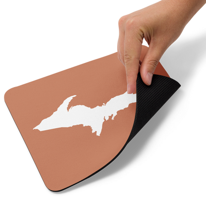 Michigan Upper Peninsula Mousepad (w/ UP Outline) | Copper Color