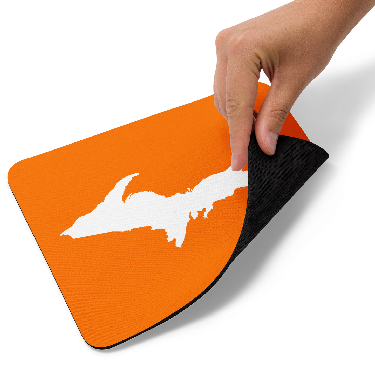 Michigan Upper Peninsula Mousepad (w/ UP Outline) | Safety Orange