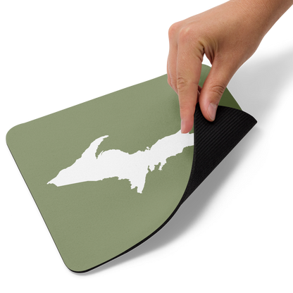 Michigan Upper Peninsula Mousepad (w/ UP Outline) | Beachgrass Green