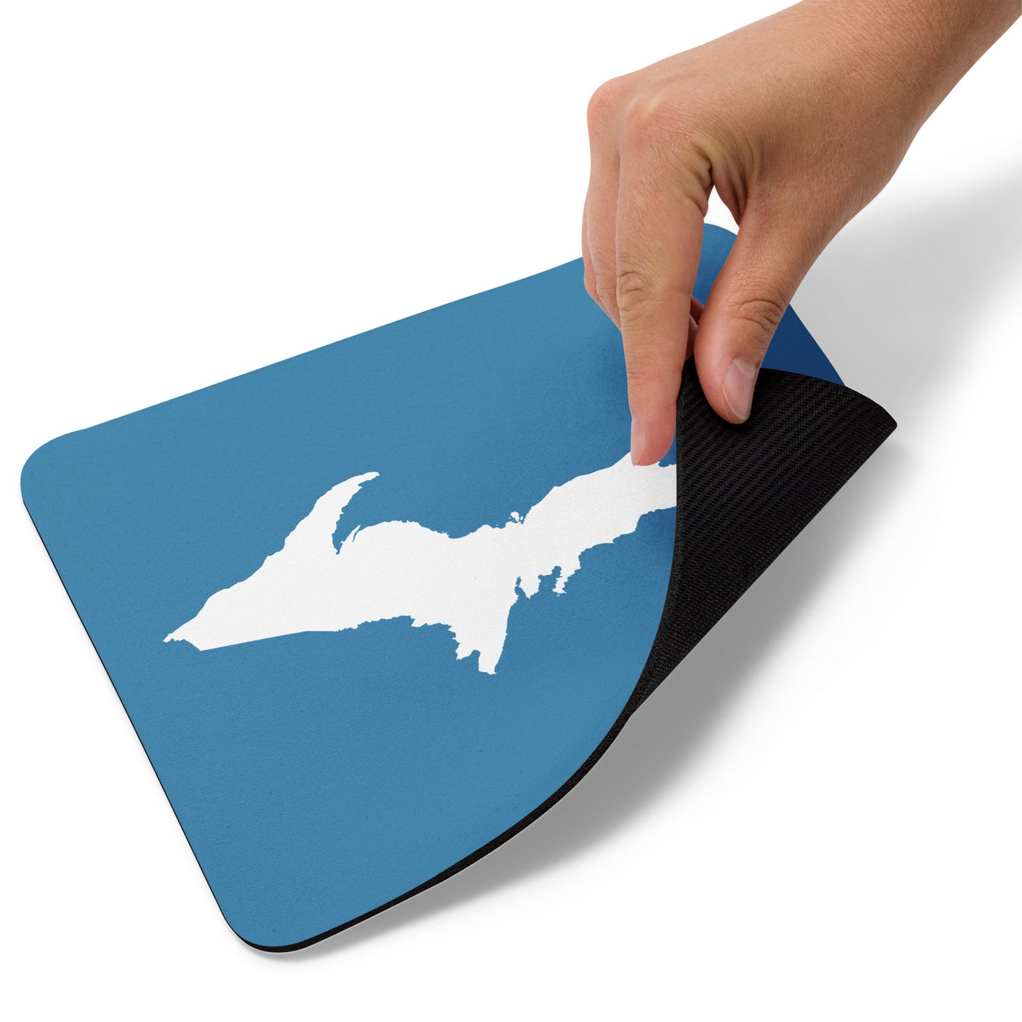 Michigan Upper Peninsula Mousepad (w/ UP Outline) | Lake Michigan Blue