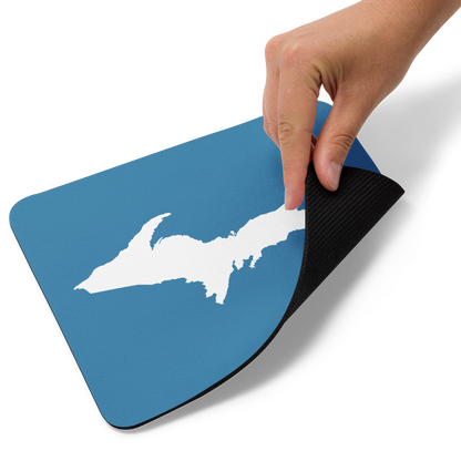 Michigan Upper Peninsula Mousepad (w/ UP Outline) | Lake Michigan Blue