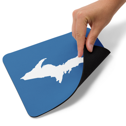 Michigan Upper Peninsula Mousepad (w/ UP Outline) | Lake Superior Blue