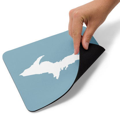 Michigan Upper Peninsula Mousepad (w/ UP Outline) | Opal Blue