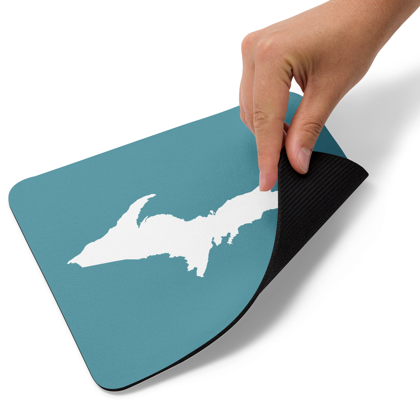 Michigan Upper Peninsula Mousepad (w/ UP Outline) | Lake Huron Blue