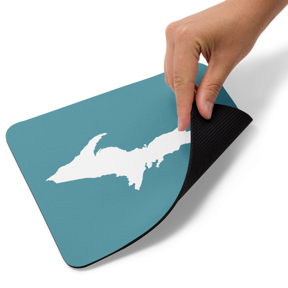 Michigan Upper Peninsula Mousepad (w/ UP Outline) | Lake Huron Blue