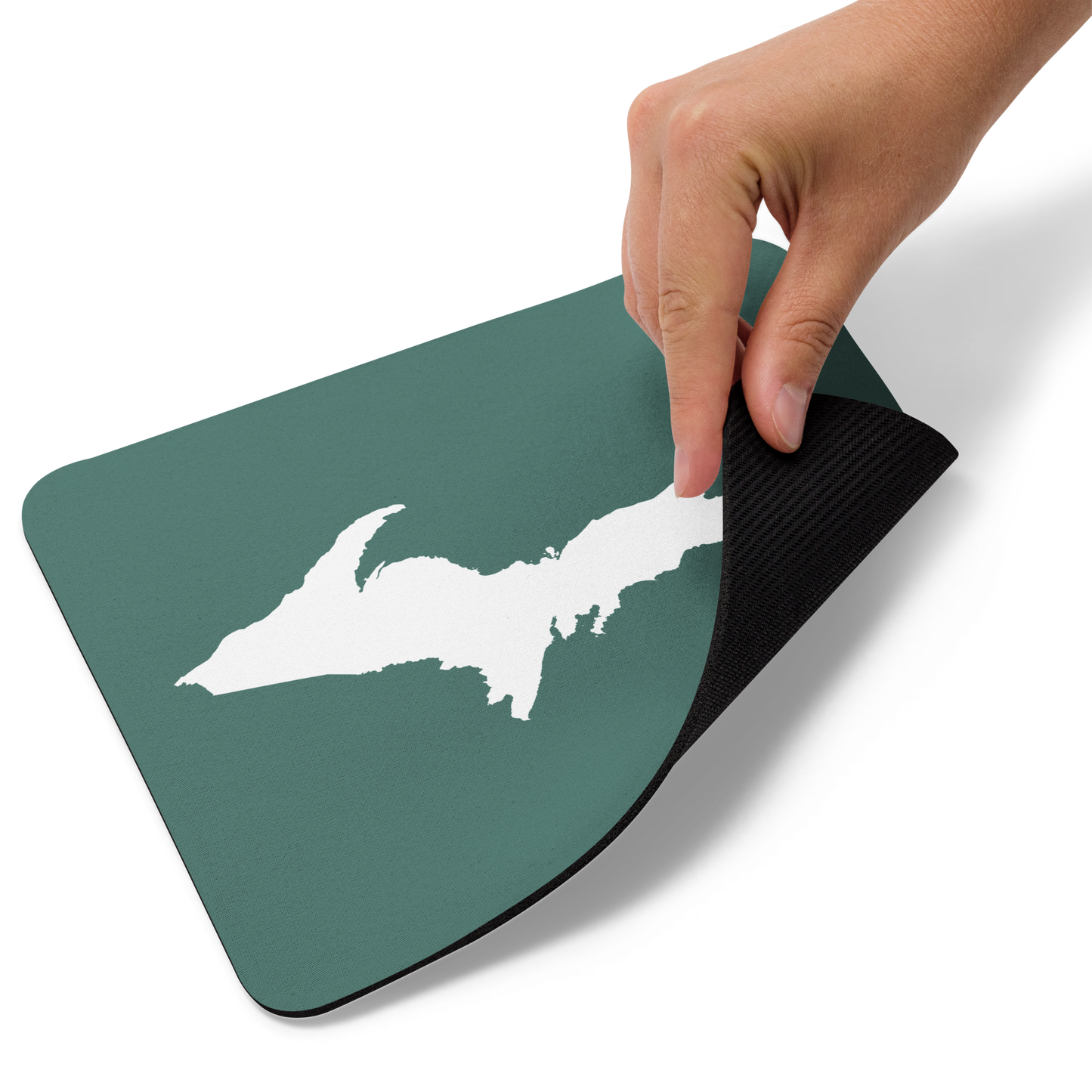 Michigan Upper Peninsula Mousepad (w/ UP Outline) | Copper Green