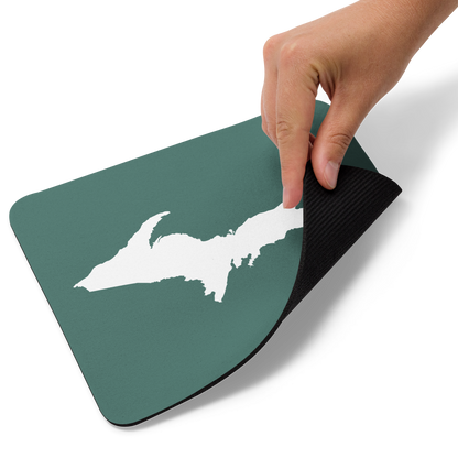 Michigan Upper Peninsula Mousepad (w/ UP Outline) | Copper Green