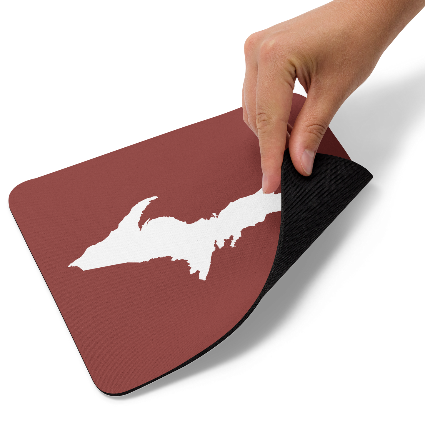 Michigan Upper Peninsula Mousepad (w/ UP Outline) | Ore Dock Red