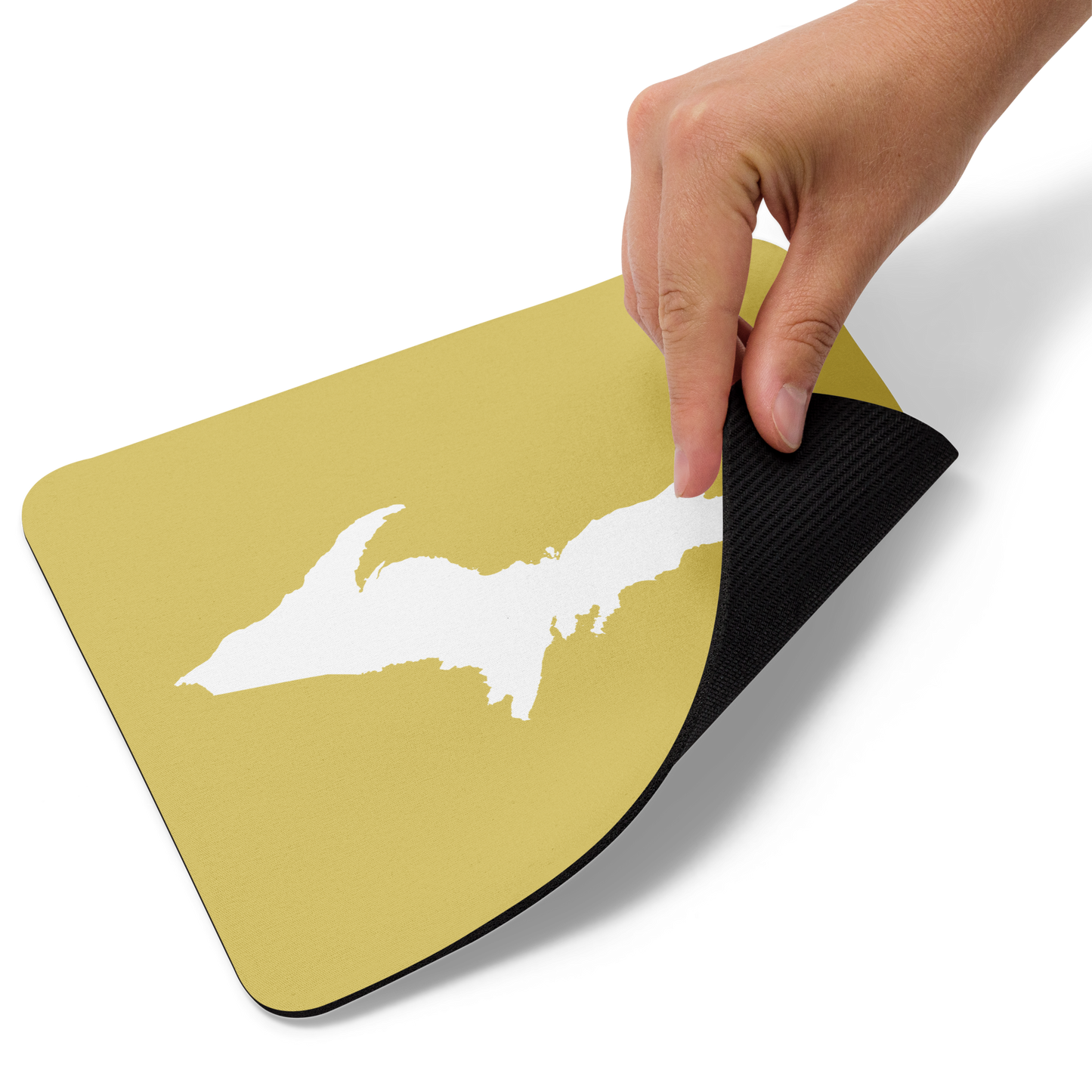 Michigan Upper Peninsula Mousepad (w/ UP Outline) | Plum Yellow