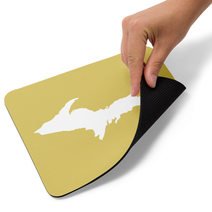 Michigan Upper Peninsula Mousepad (w/ UP Outline) | Plum Yellow