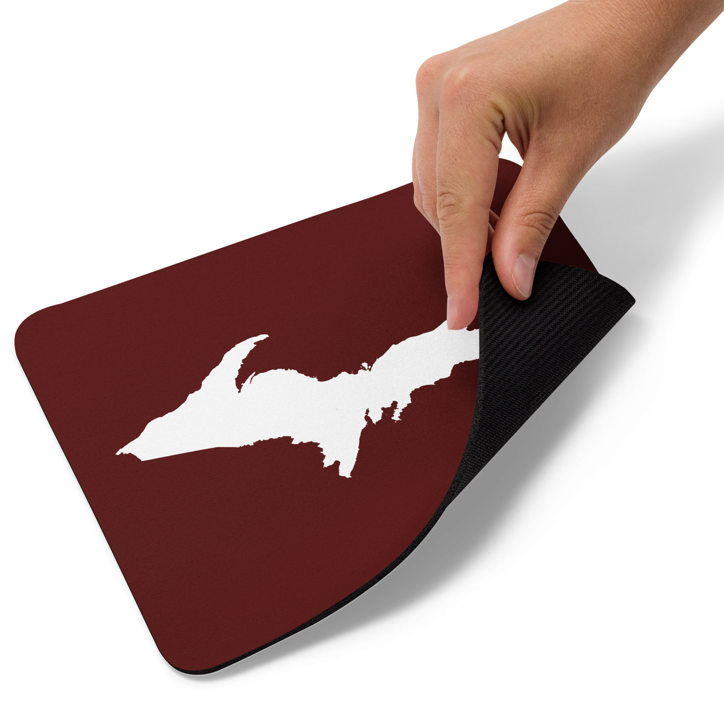 Michigan Upper Peninsula Mousepad (w/ UP Outline) | Cherrywood Color