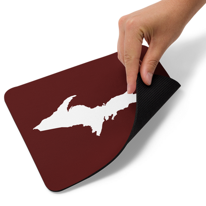 Michigan Upper Peninsula Mousepad (w/ UP Outline) | Cherrywood Color