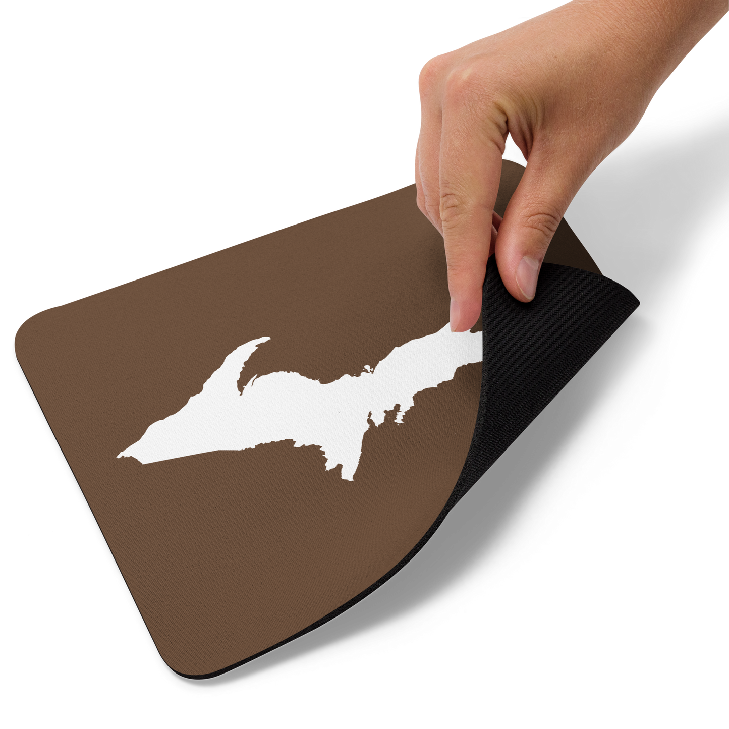 Michigan Upper Peninsula Mousepad (w/ UP Outline) | Coffee Color