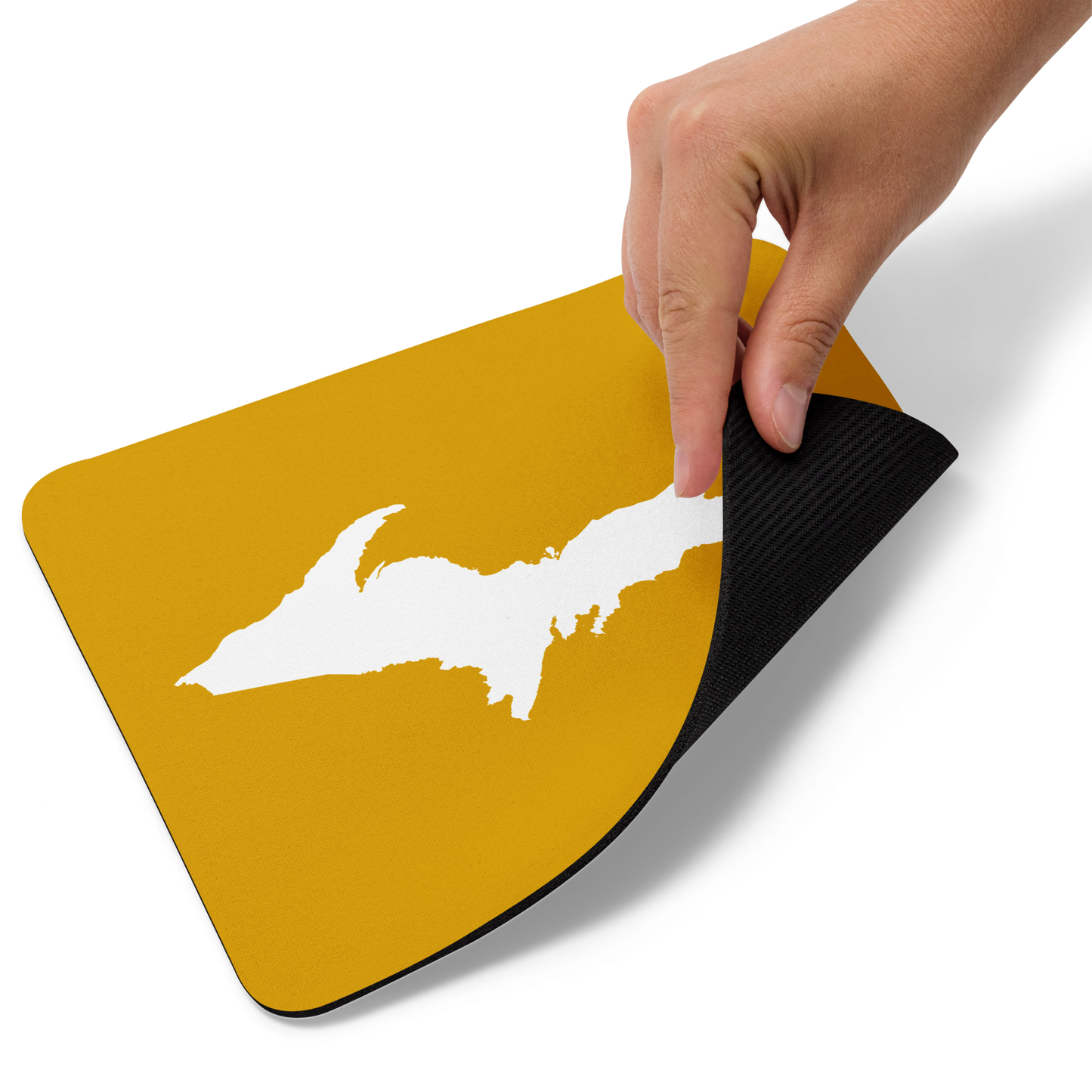 Michigan Upper Peninsula Mousepad (w/ UP Outline) | Gold