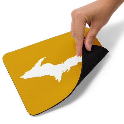 Michigan Upper Peninsula Mousepad (w/ UP Outline) | Gold