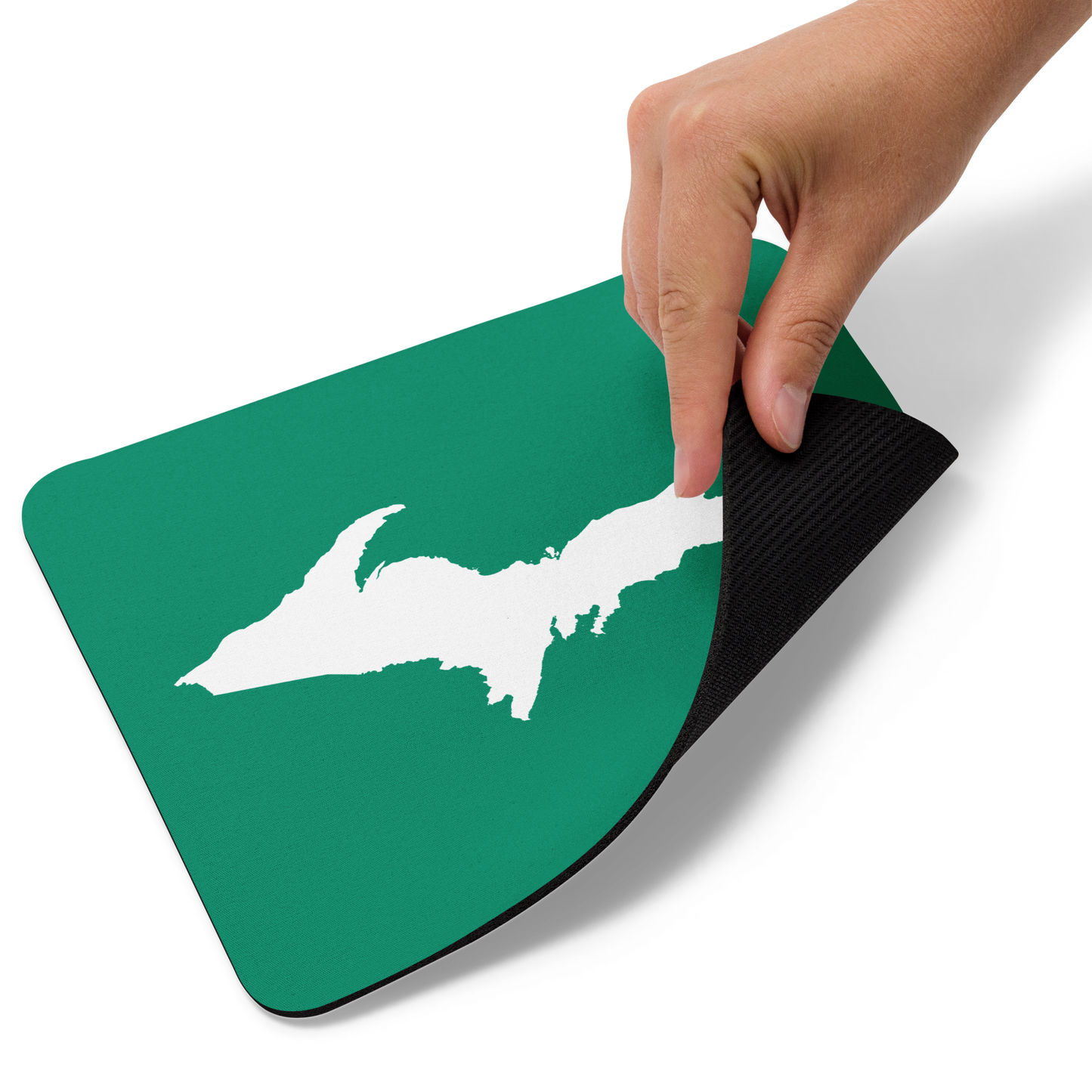 Michigan Upper Peninsula Mousepad (w/ UP Outline) | Emerald Green