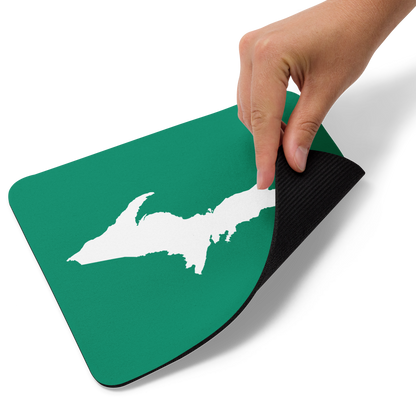 Michigan Upper Peninsula Mousepad (w/ UP Outline) | Emerald Green