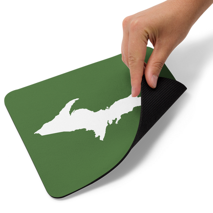 Michigan Upper Peninsula Mousepad (w/ UP Outline) | Pine Green