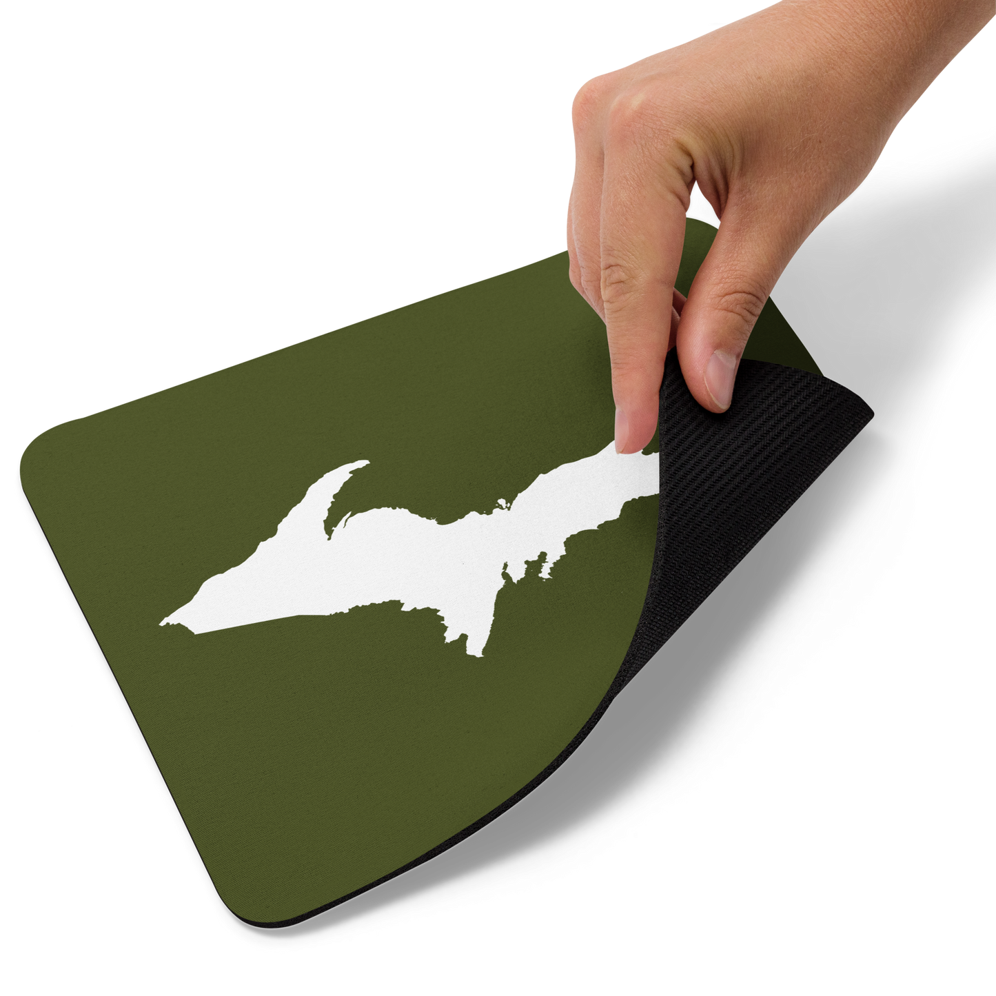 Michigan Upper Peninsula Mousepad (w/ UP Outline) | Army Green