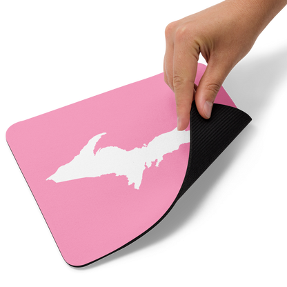 Michigan Upper Peninsula Mousepad (w/ UP Outline) | '67 Caddie Pink