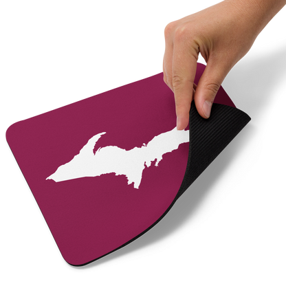 Michigan Upper Peninsula Mousepad (w/ UP Outline) | Ruby Red