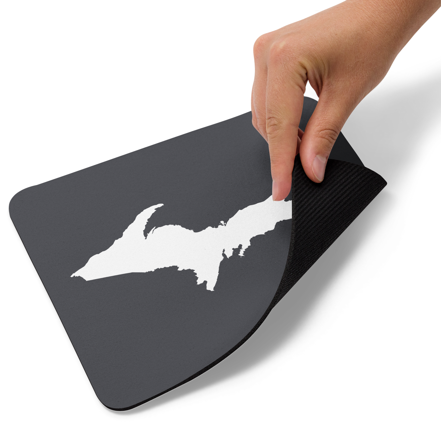 Michigan Upper Peninsula Mousepad (w/ UP Outline) | Iron Ore Grey