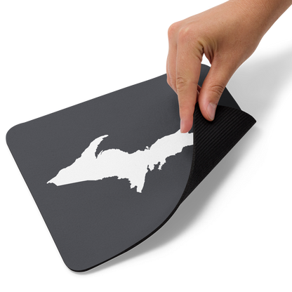 Michigan Upper Peninsula Mousepad (w/ UP Outline) | Iron Ore Grey